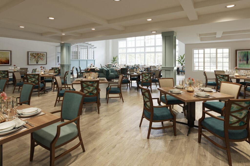 Restaurant at Charter Senior Living at Brookfield